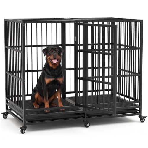 54" Heavy Duty Dog Crate (Black)