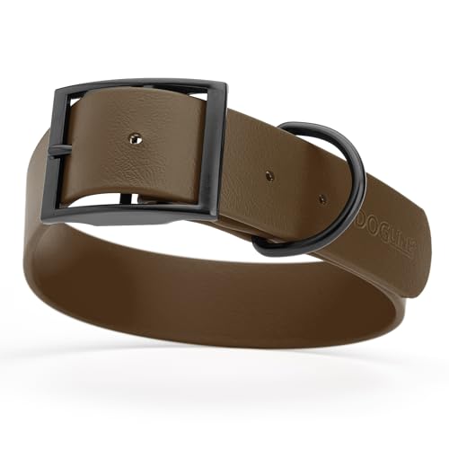Biothane Waterproof Dog Collar Strong Coated Nylon Webbing with Black Hardware Odor