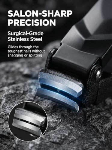 No Mess Nail Clippers with Catcher (Black)