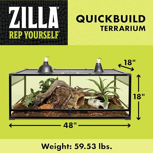 QuickBuild Reptile 65 Gallon Glass Terrarium (48x18x18)