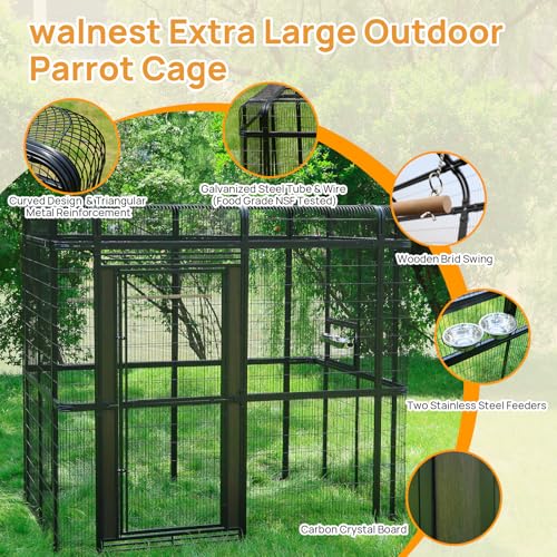 87" Walk in Bird Aviary (87" Black)