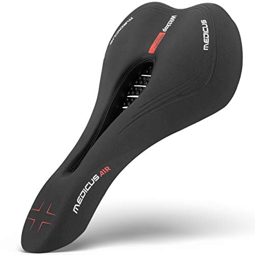 Mountain Bike Seat Made of Comfortable Memory Foam I MTB Saddle with Innovative Ergonomic 5 Zone (MTB)