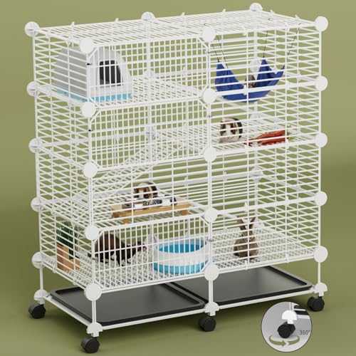 4 Tier Guinea Pig Cages Indoor (28.7"L x 14.6"W x 34.2"H)