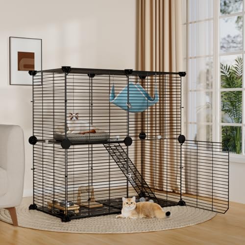 Small Cat Cage Indoor (27.6"L x 13.8"W x 27.6"H)