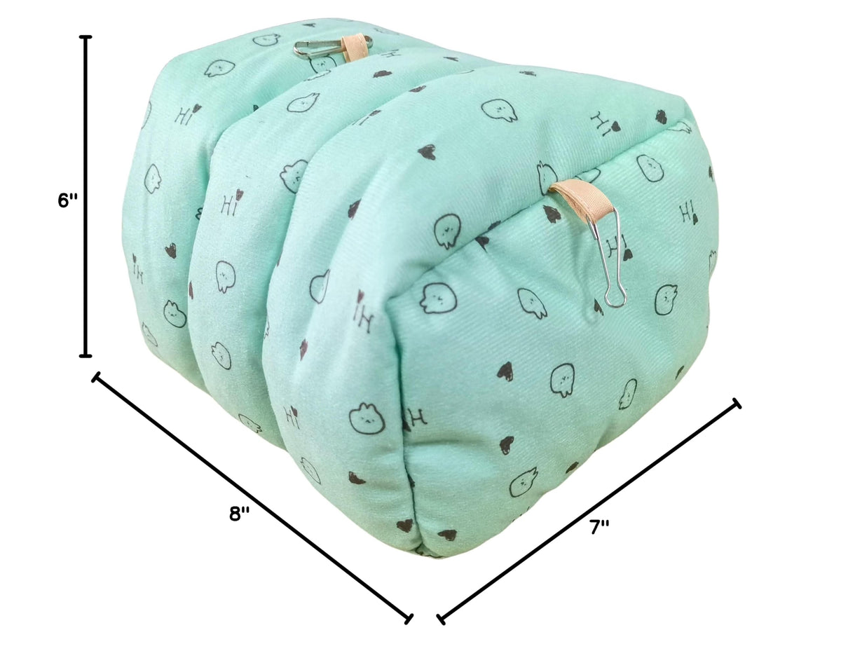 Guinea Pig Warm Cave Bed (M / Heart-Green)