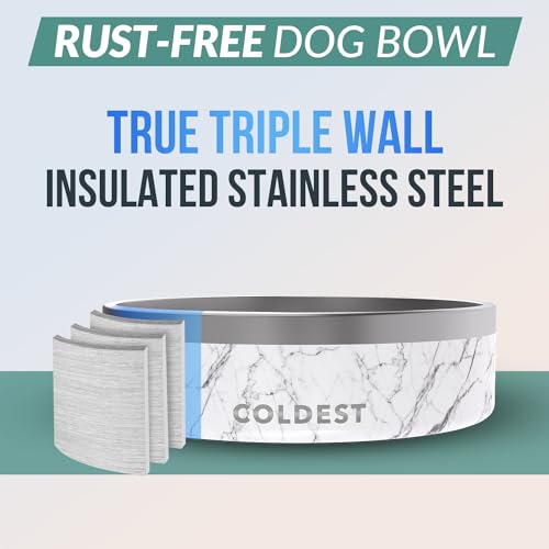 Coldest Dog Bowl (42 oz / Carrara Marble)