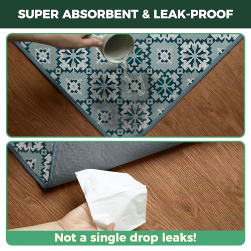Washable Pee Pads for Dogs (Tribal Blue / 35" Square (2 Packs))