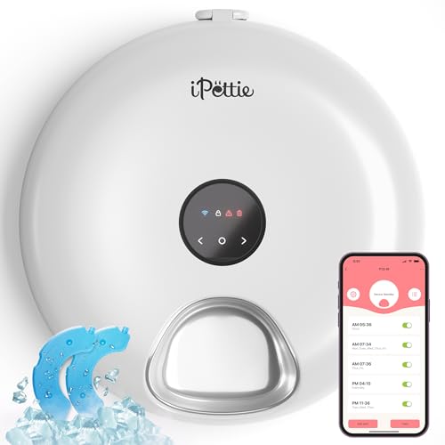 Donut Frost WiFi 6 Meal Automatic Wet Food Feeder with Ice Packs (Stainless White)