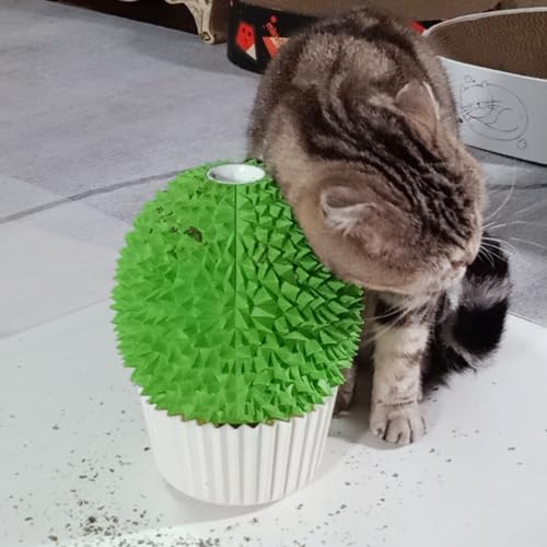 Cat Face Scratcher Wall Corner Massage Comb (green)