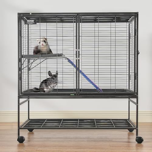 39" Rolling Metal Ferret Cage (36.2"L x 22.8"W x 39.4"H)