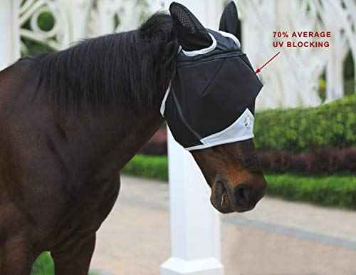 Fine Mesh Horse Fly Mask w (Pony / Red)