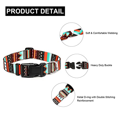 Adjustable Dog Collar (Medium / Tribal Green)