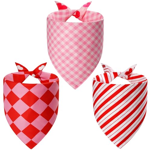 Valentines Dog Bandanas XLarge 3PCS (Valentines-26 / X-Large)