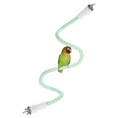 1 Pack Rope Perches for Bird Cages (Cyan)