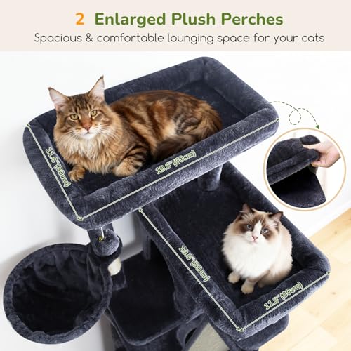 80in XXL Extra Large Corner Cat Tree Tower (80inch / Dark Grey)