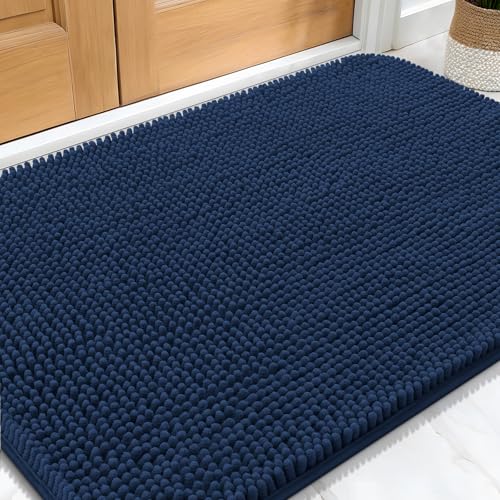 Dog Door Mat for Muddy Paws 30x20 (Dark Blue / 30" X 20")