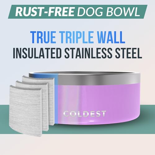 Coldest Dog Bowl (100 oz / Saturns Purple Glitter)
