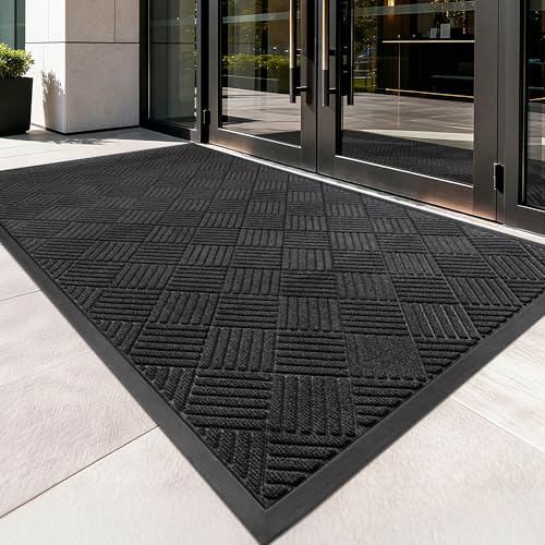 Front Door Mat (3' x 4' (Rectangular) / Black Diamond)