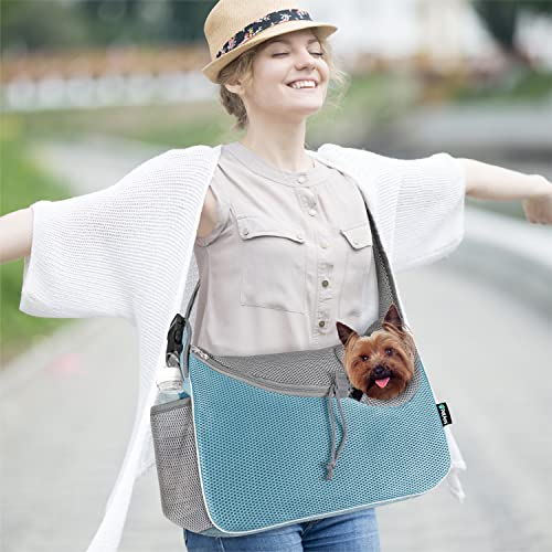 Dog Sling Carrier for Small Dogs (Teal Blue)