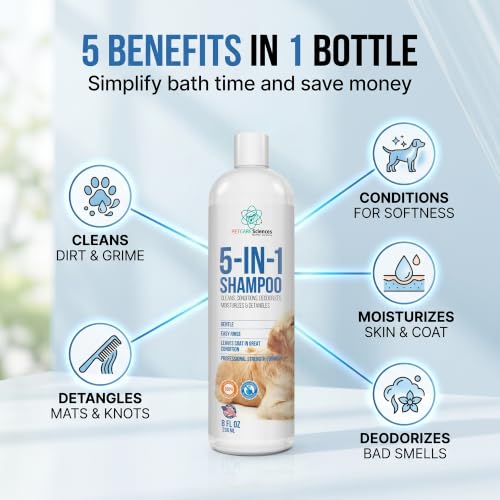 8 floz 5 in 1 Dog Shampoo for Itchy Skin (8 fl oz)