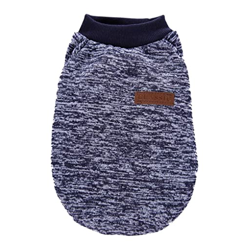 Dog Sweaters for Small Dogs (Navy blue / X-Large)