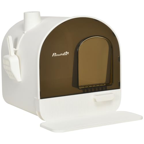 Cat Litter Box with Lid (White)