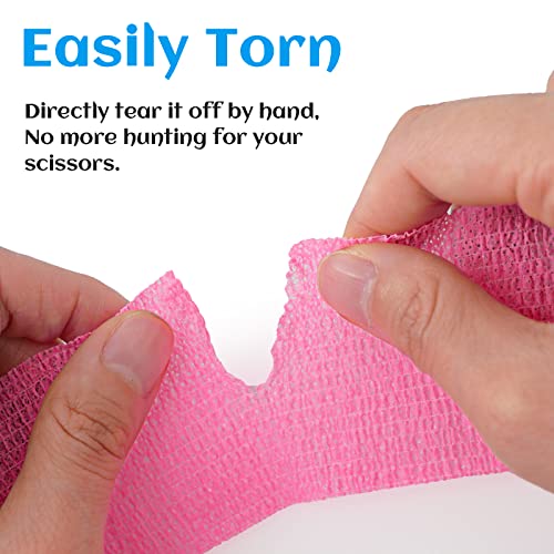 36 Rolls Elastic Self Adhesive Bandage Wrap 2 Inch (2 Inch-36 Count Color)