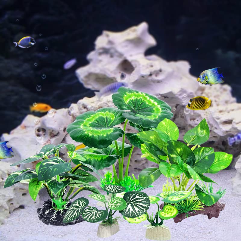 5Pack Tall Aquarium Plants (B-5pcs Set/Green)