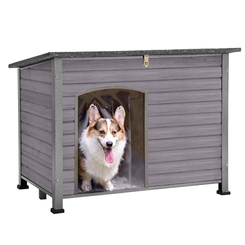 Chew Proof Dog House with Metal Iron Frame Outdoor Dog Kennel for Small Medium Large Indoor Dog Cage