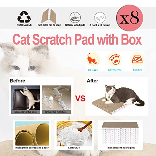 8 Packs in 1 Cat Scratch Pad (8 IN 1)
