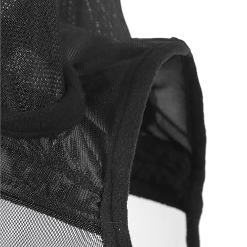 CareMaster Horse Fly Mask Half Face with Ears Black XL Extra Full Size (Black / Extra Full (X-Large))
