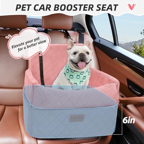 Dog Car Seat for Small Medium Dogs (Pink)