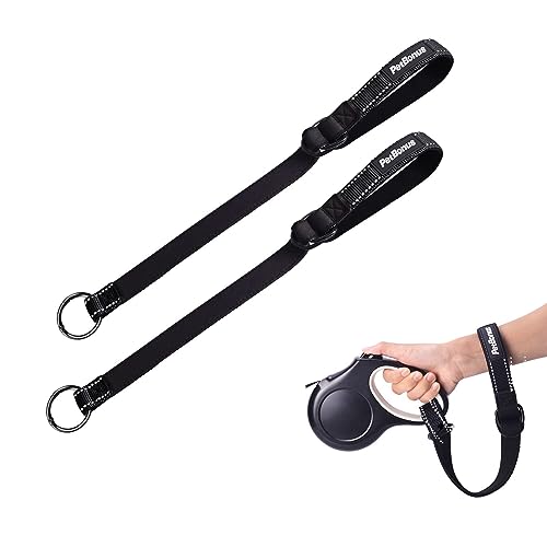 2 Pack Short Dog Leash (Black, Black / Short - 2 Packs)