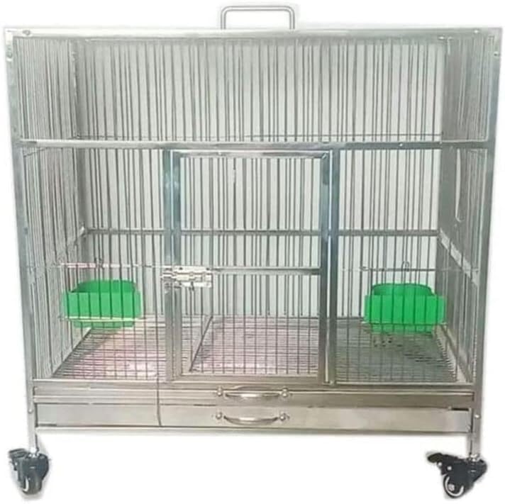 Stainless Steel Parrot Flight Cage with Tray (H56CM)
