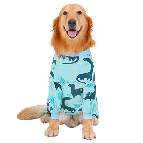 Dog Pajamas One Piece Light Comfy Pjs Pet Costume M (X-Large / Dinosaurs)