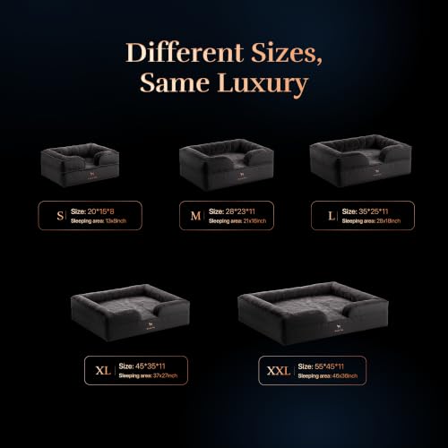 Dog Bed Orthopedic Memory Cooling Foam (Black - DE / Large)
