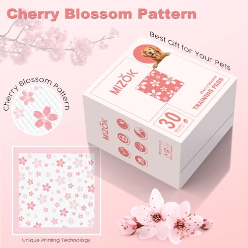 Pink Puppy Pads with Adhesive Tabs Disposable Pee Pads 36x36in 30Ct (36x36in | 30Ct-Pink)
