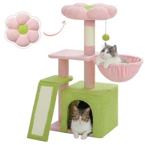 Cactus Cat Tree for Kittens & Small Cats (Pink)