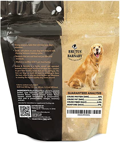 Natural Peanut Butter & Banana Dog Training Treats (1 Pound (Pack of 1))