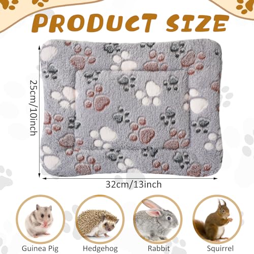 4 Pack Soft Pet Bed Mat Small Dog Crate Fleece (13 x 10 Inches / Light Gray)