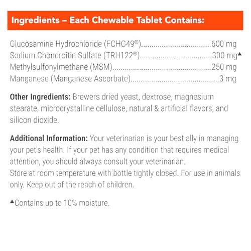Nutramax Cosequin Joint Supplement for Dogs (250 count / MSM)