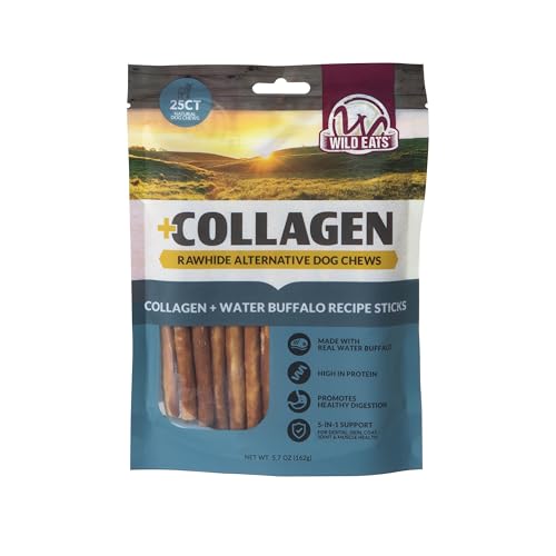 Water Buffalo Collagen Sticks for Dogs (5.7 Ounce (Pack of 25))