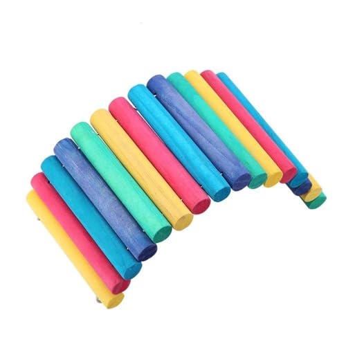 PIVBY 2PCS Wooden Hamster Bridge (2 PCS, Colored wood)