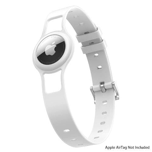 SaharaCase Silicone Dog Collar for Apple AirTag (White)