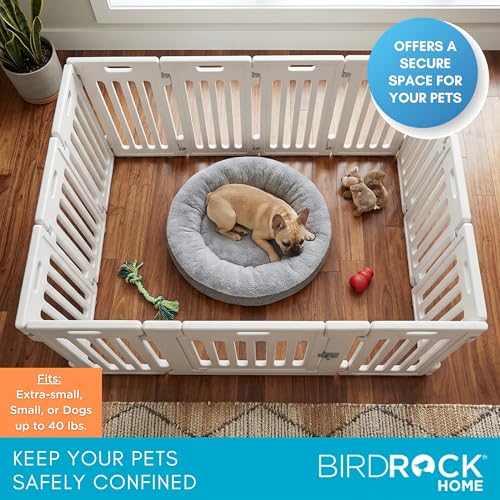 Internet’s Best Dog Playpen with Lockable Door (White / 12 Panels)