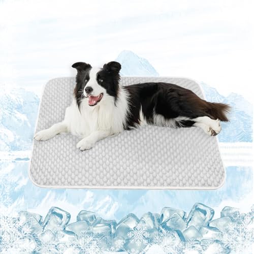 Pet Cooling Mat & Sleeping Pad (36" x 36" / GreyWhite)