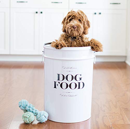 Bon Chien Dog Food Storage Canister (Black & White)