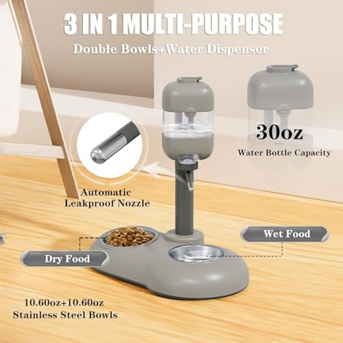 Puppy Bowls for Small Dogs (Gray)