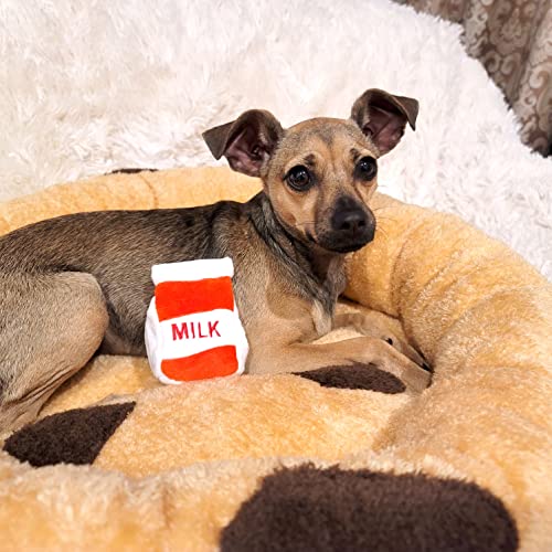 Soft Plush Small Cute and Cozy Food Dog Cat Bed (Chocolate Chip Cookie)