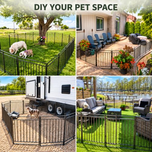 Thickened Outdoor Dog Fence (40" Height / 32 Panels)